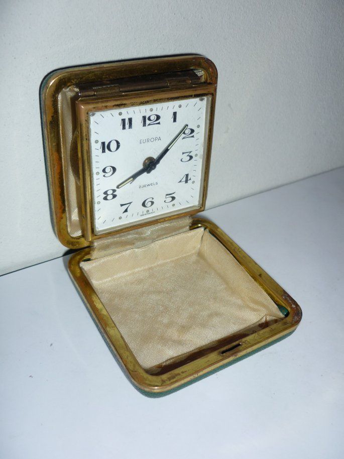 Vintage German Europa Alarm Clock 2 Jewels with Box eBay