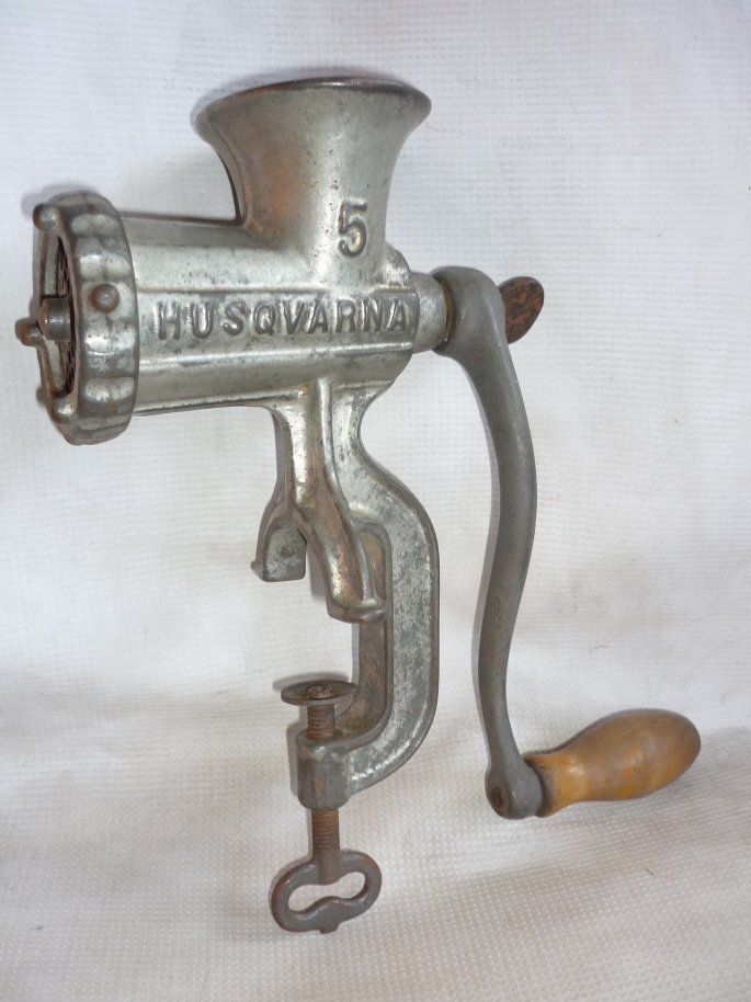 Antique Sweden Husqvarna 5 Reliance Meat Grinder 1920`s