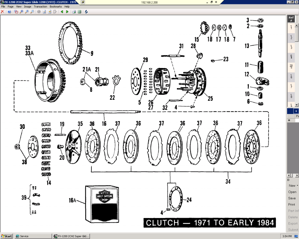 1941E84 FLFX clutch exploded view