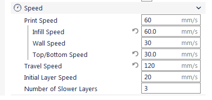 Speed Settings Screenshot
