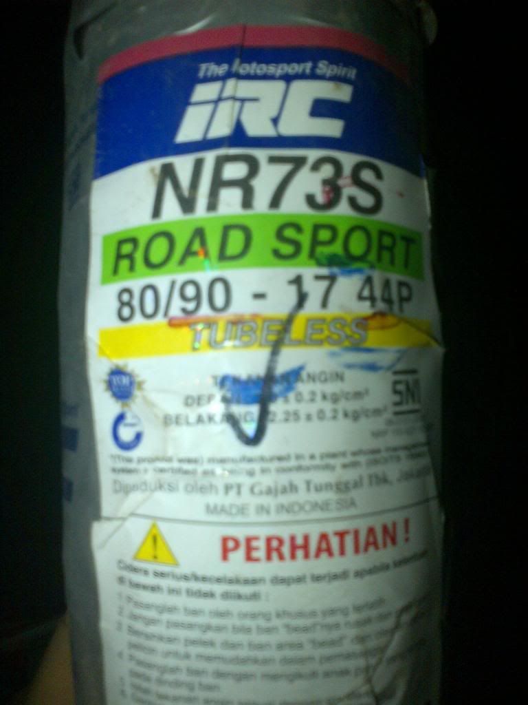 ban nr ban NR IRC 73s    tubeless/tubles The 17    73 irc harga  80/90 Largest tubles Kaskus