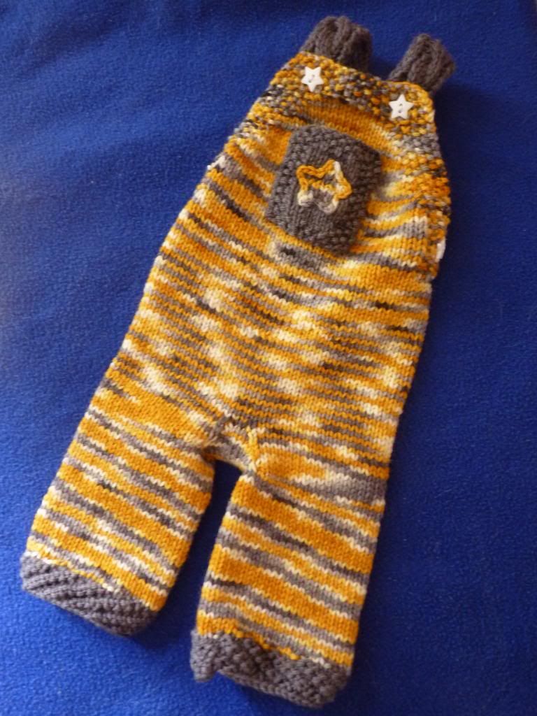Gold Stars Newborn Wool Overalls