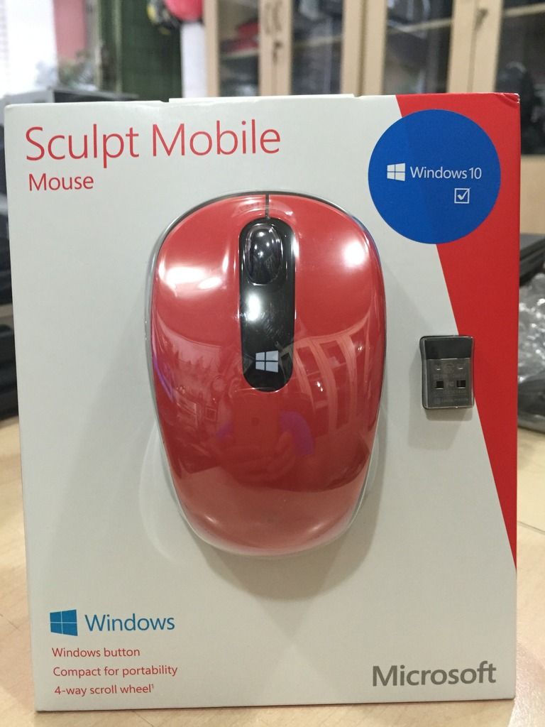 Chuột Không Dây Microsoft Sculpt Mobile - Di Chuyển Mặt Kính .