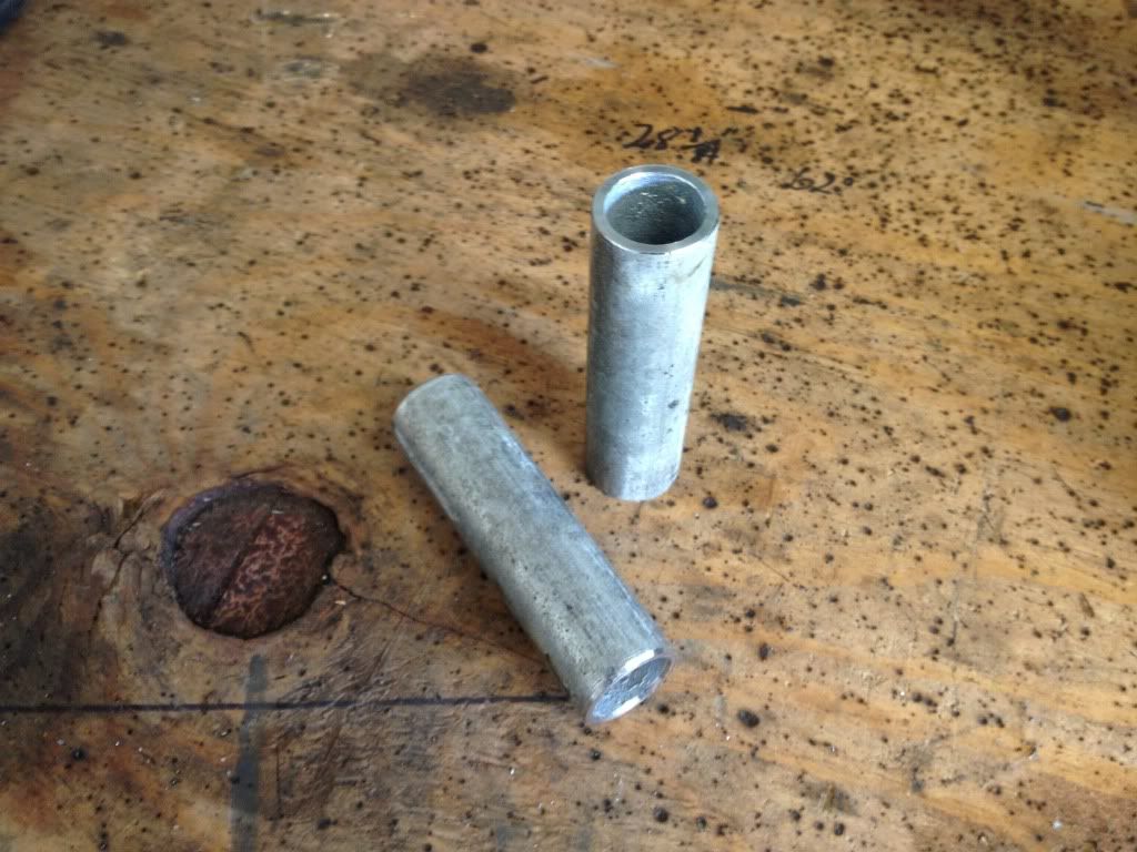 Harbor Freight pipe bender modified for bending tube.