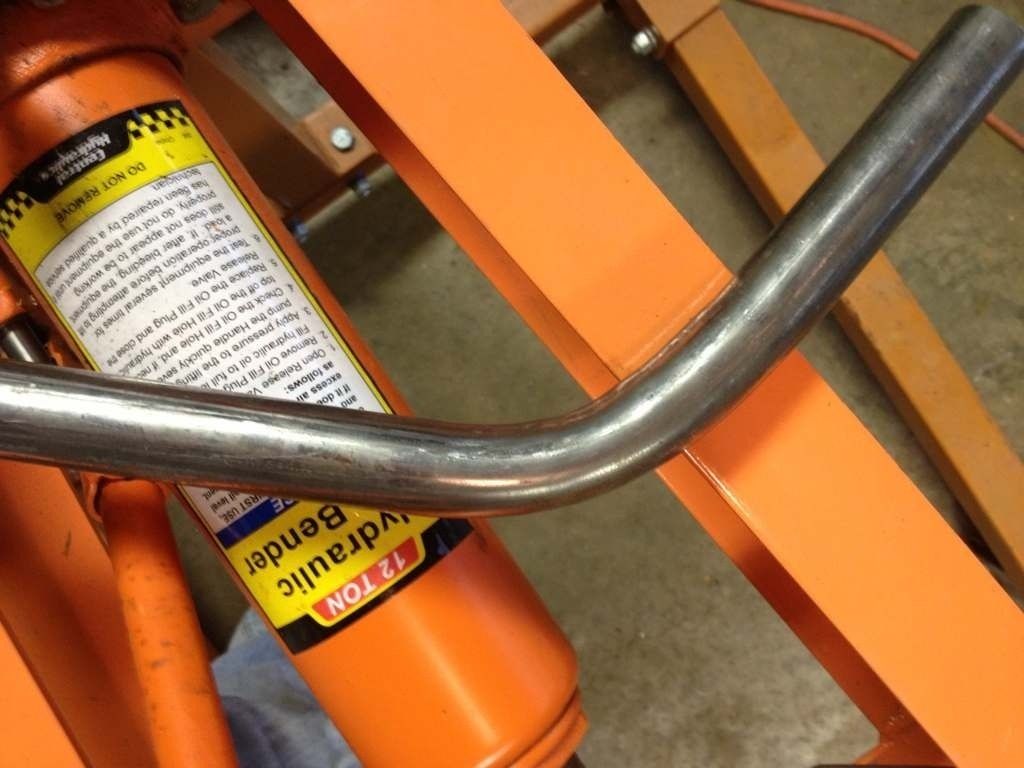 Harbor Freight pipe bender modified for bending tube. ChopCult