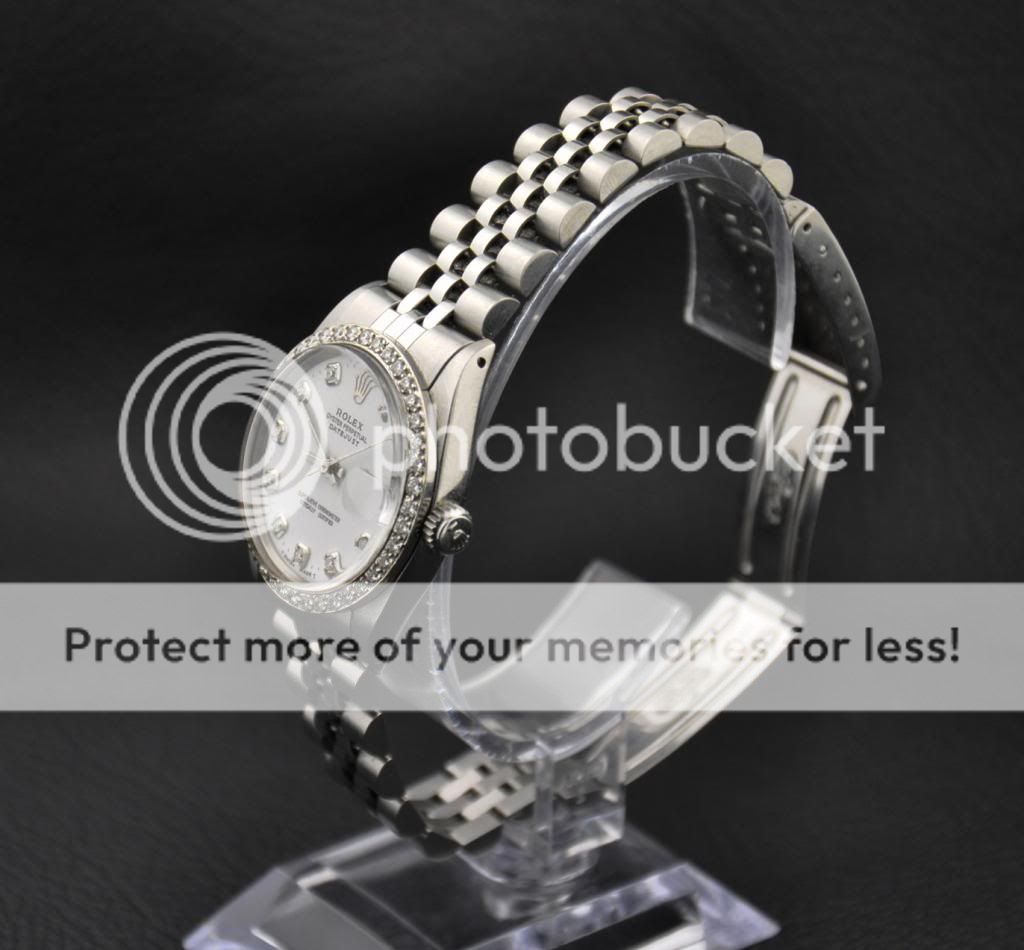 Ladies Rolex Datejust Oyster Perpetual Chronometer SS Diamond Watch Ref 6827