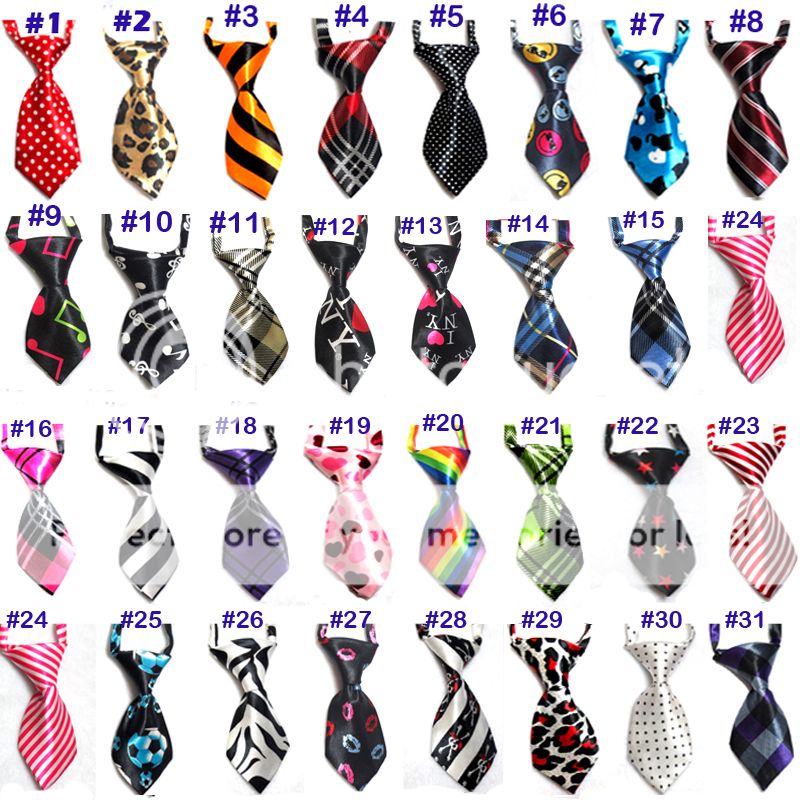 LOT 20 PCS Dog Cat Teddy Pet Puppy Toy Grooming Bow Tie Necktie Clothes ...